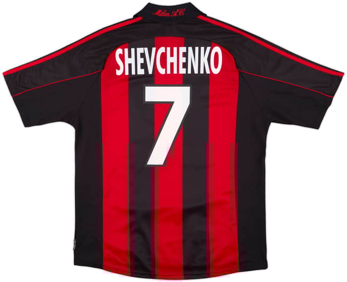 2000-02 AC Milan Home Shirt Shevchenko #7 - 7/10 - (L)