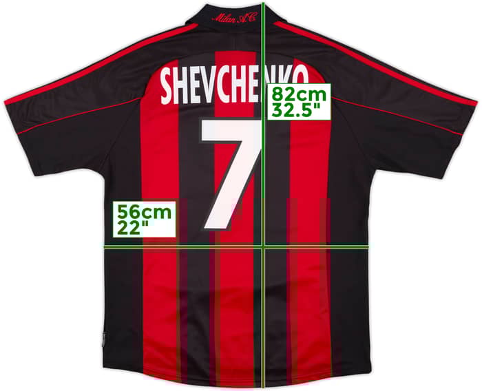 2000-02 AC Milan Home Shirt Shevchenko #7 - 7/10 - (L)