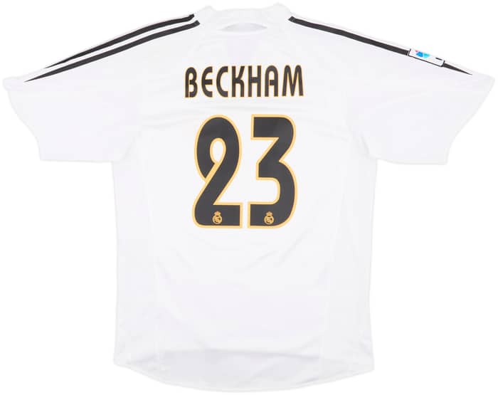 2004-05 Real Madrid Home Shirt Beckham #23 - 8/10 - (M)