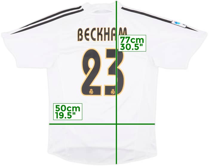 2004-05 Real Madrid Home Shirt Beckham #23 - 8/10 - (M)