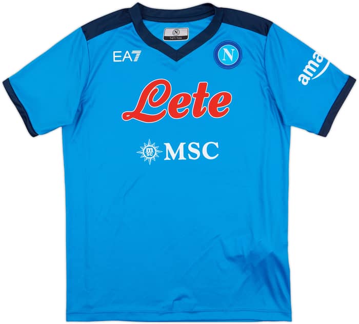 2021-22 Napoli Home Shirt - 10/10 - (L.Boys)