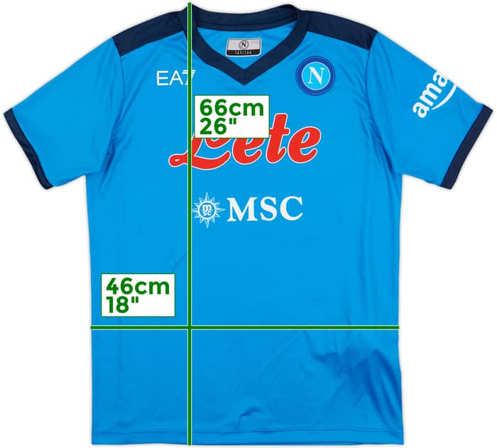 2021-22 Napoli Home Shirt - 10/10 - (L.Boys)