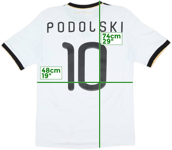2010-11 Germany Home Shirt Podolski #10 - 6/10 - (XL.Boys)