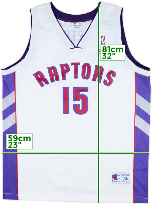 1999-04 Toronto Raptors Carter #15 Champion Home Jersey - 9/10 - (XL)