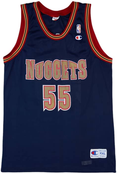 1993-95 Denver Nuggets Mutombo #55 Champion Away Jersey - 6/10 - (XXL)