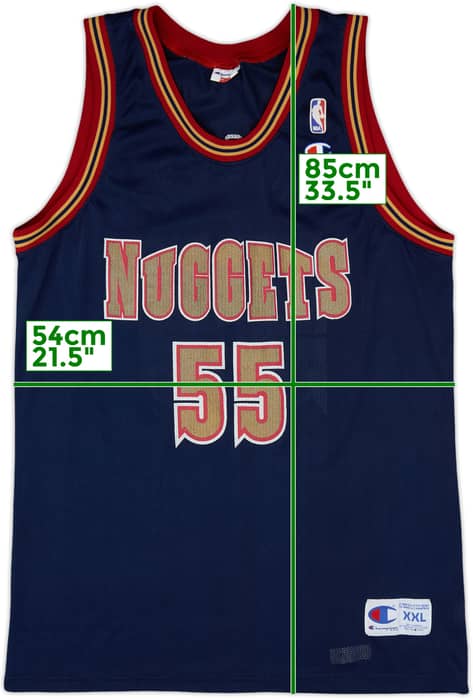 1993-95 Denver Nuggets Mutombo #55 Champion Away Jersey - 6/10 - (XXL)