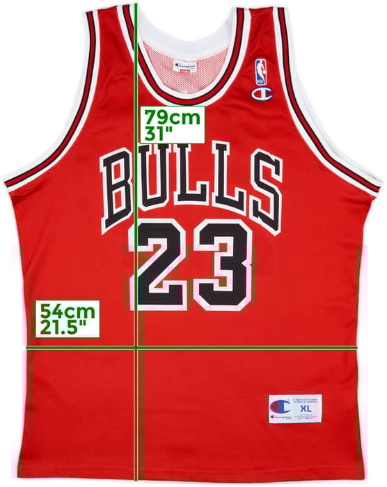 1991-98 Chicago Bulls Jordan #23 Champion Away Jersey - 9/10 - (XL)