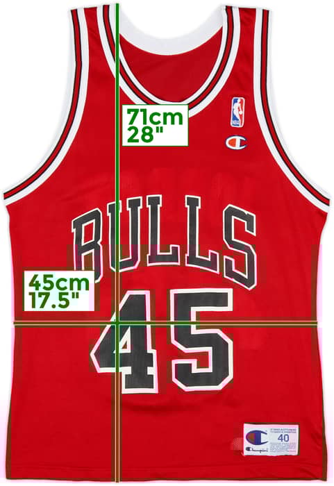 1995 Chicago Bulls Jordan #45 Champion Away Jersey - 6/10 - (M)