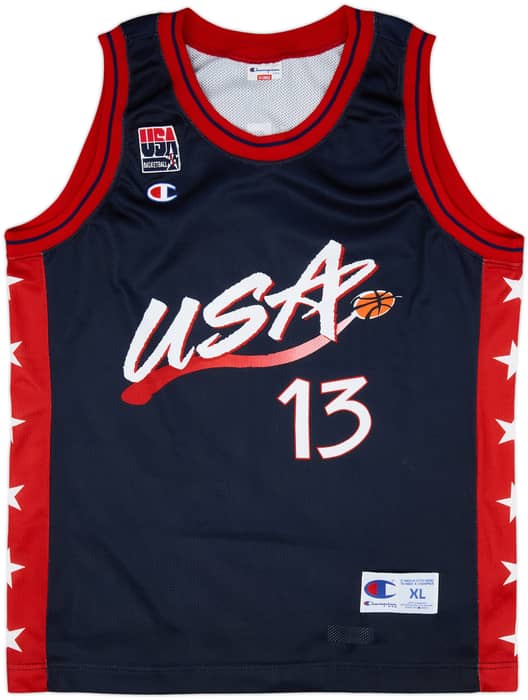 1996-99 USA O'Neal #13 Champion Away Jersey - 9/10 - (XL)