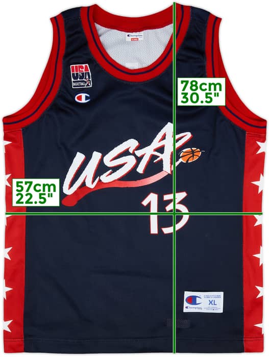 1996-99 USA O'Neal #13 Champion Away Jersey - 9/10 - (XL)