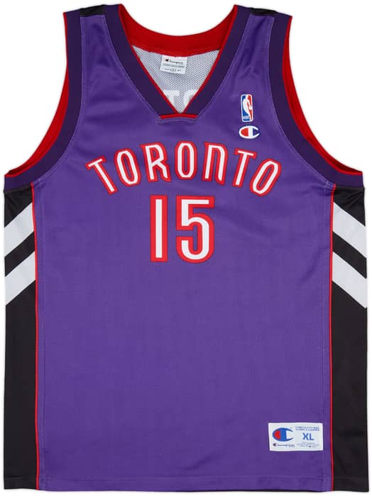 1999-03 Toronto Raptors Carter #15 Champion Away Jersey - 9/10 - (XL)