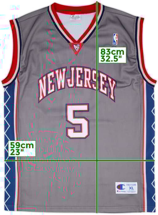 2001-05 New Jersey Nets Kidd #5 Champion Alternate Jersey - 9/10 - (XL)