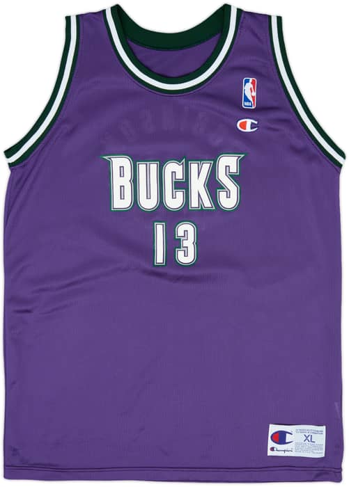 1994-95 Milwaukee Bucks Robinson #13 Champion Away Jersey - 9/10 - (XL.Boys)