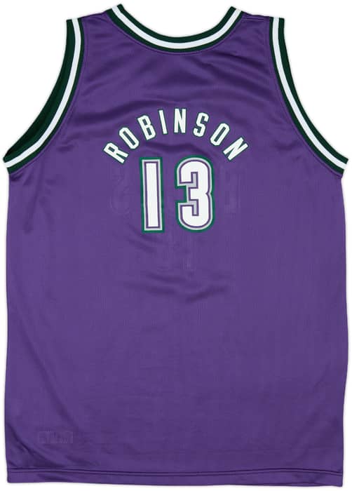 1994-95 Milwaukee Bucks Robinson #13 Champion Away Jersey - 9/10 - (XL.Boys)