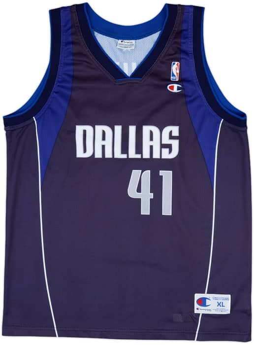 2001-10 Dallas Mavericks Nowitzki #41 Champion Away Jersey - 9/10 - (XL)