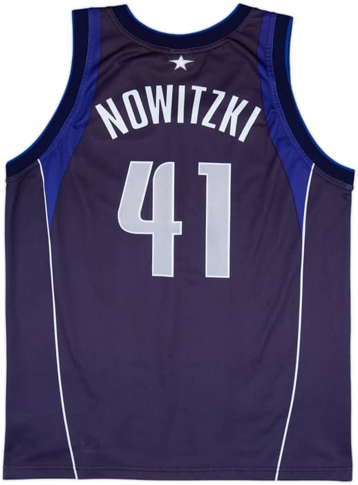 2001-10 Dallas Mavericks Nowitzki #41 Champion Away Jersey - 9/10 - (XL)
