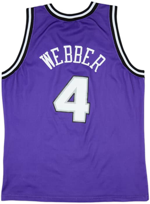 1998-02 Sacramento Kings Webber #4 Champion Alternate Jersey - 8/10 - (XL)