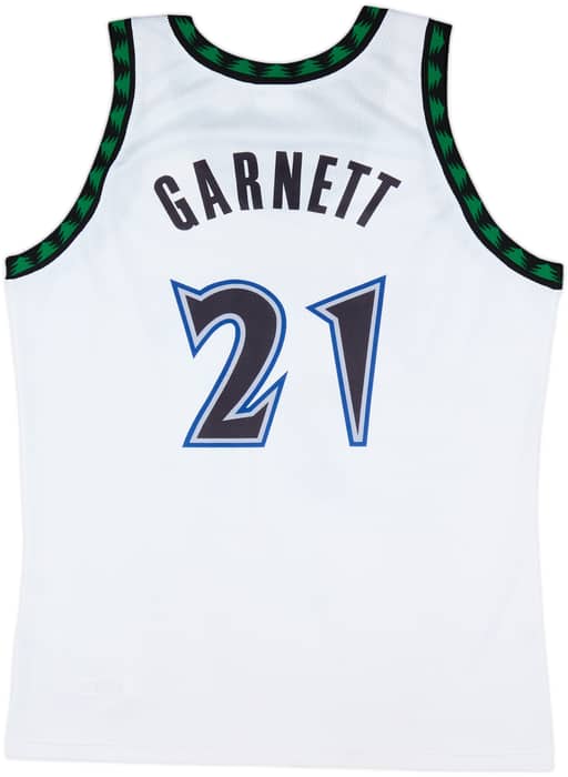 1996-07 Minnesota Timberwolves Garnett #21 Champion Home Jersey - 9/10 - (XL)