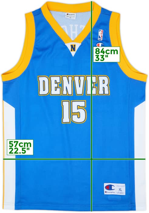 2003-10 Denver Nuggets Anthony #15 Champion Away Jersey - 9/10 - (XL)