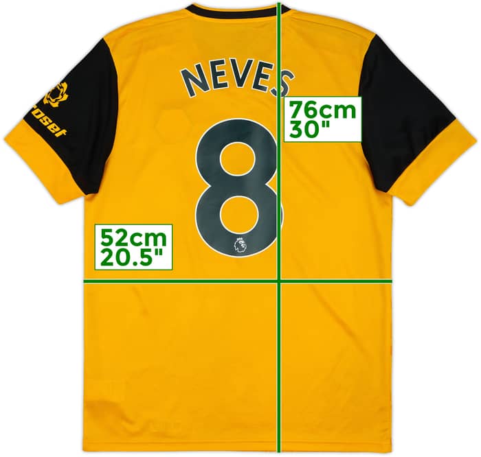 2020-21 Wolves Home Shirt Neves #8 - 8/10 - (M)