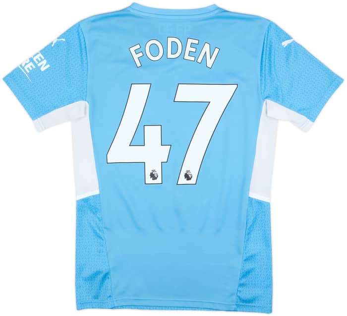 2021-22 Manchester City Home Shirt Foden #47 - 7/10 - (S)