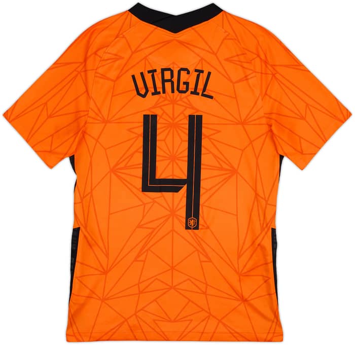 2020-21 Netherlands Home Shirt Virgil #4 - 9/10 - (S)