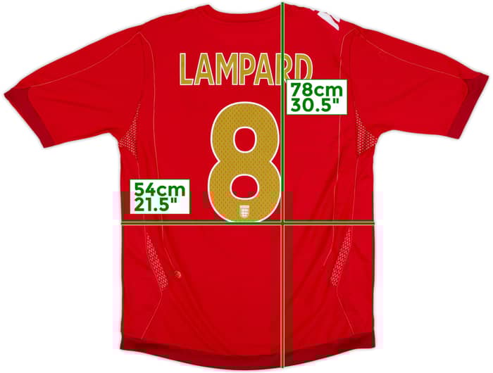 2006-08 England Away Shirt Lampard #8 - 6/10 - (L)