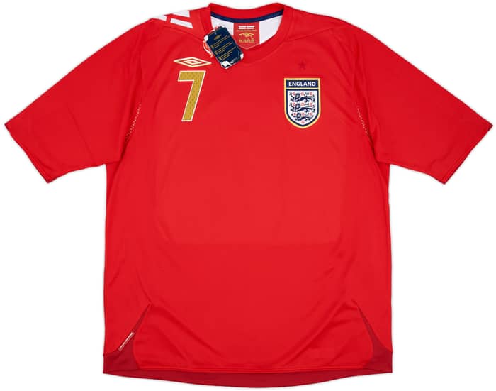 2006-08 England Away Shirt Beckham #7 (XL)