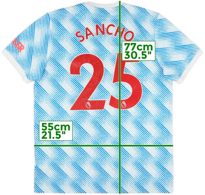 2021-22 Manchester United Away Shirt Sancho #25 - 7/10 - (L)