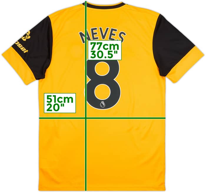2020-21 Wolves Home Shirt Neves #8 - 10/10 - (M)