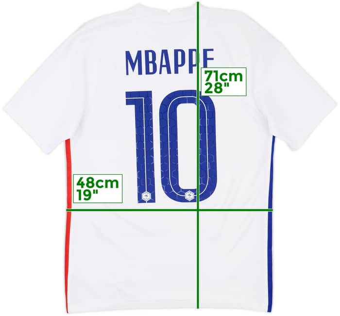 2020-21 France Away Shirt Mbappe #10 - 9/10 - (S)