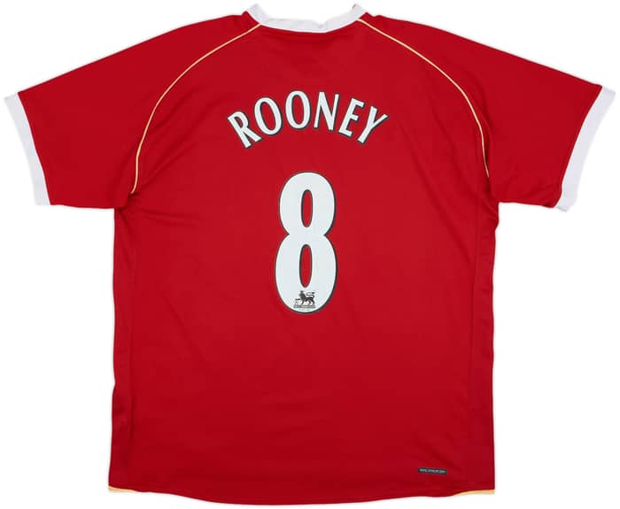 2006-07 Manchester United Home Shirt Rooney #8 - 8/10 - (XL)