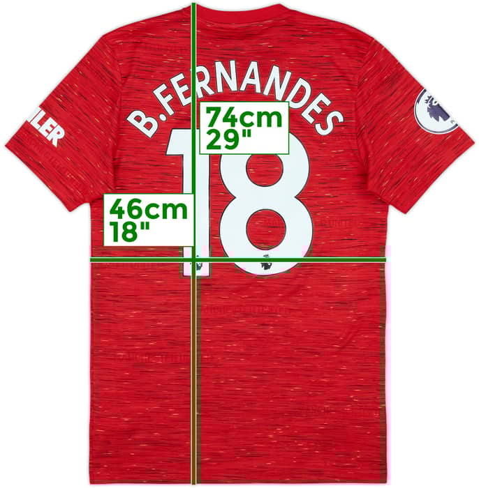 2020-21 Manchester United Home Shirt B.Fernandes #18 - 7/10 - (S)
