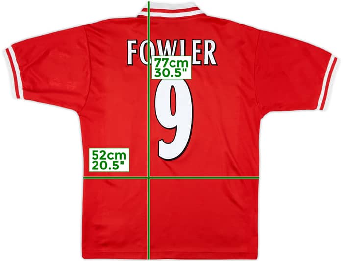 1996-98 Liverpool Home Shirt Fowler #9 - 6/10 - (M)