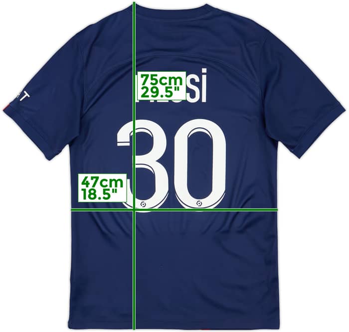 2022-23 Paris Saint-Germain Home Shirt Messi #30 - 9/10 - (S)