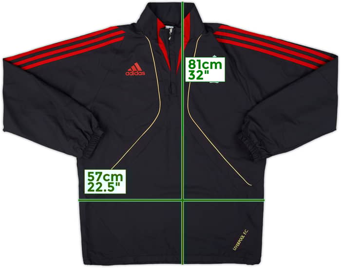 2009-10 Liverpool adidas 1/4 Zip Drill Top - 10/10 - (M)
