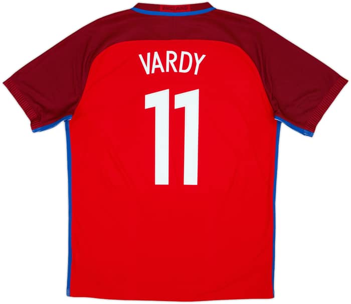 2016-17 England Authentic Away Shirt Vardy #11 - 9/10 - (XL)