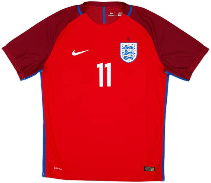 2016-17 England Authentic Away Shirt Vardy #11 - 9/10 - (XL)