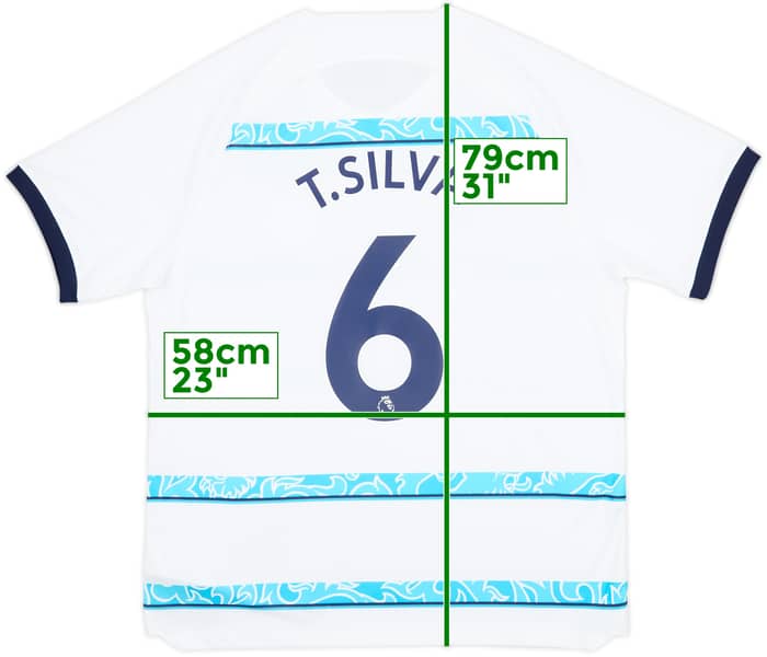 2022-23 Chelsea Away Shirt T.Silva #6 - 8/10 - (XL)