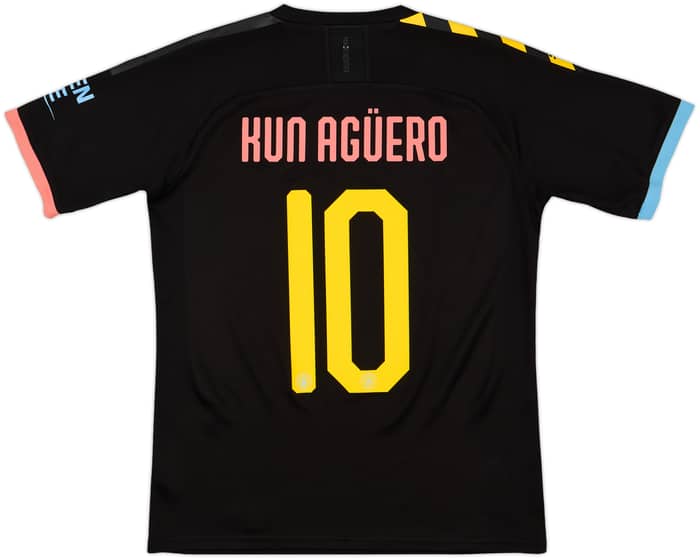 2019-20 Manchester City Away Shirt Kun Aguero #10 - 9/10 - (S)