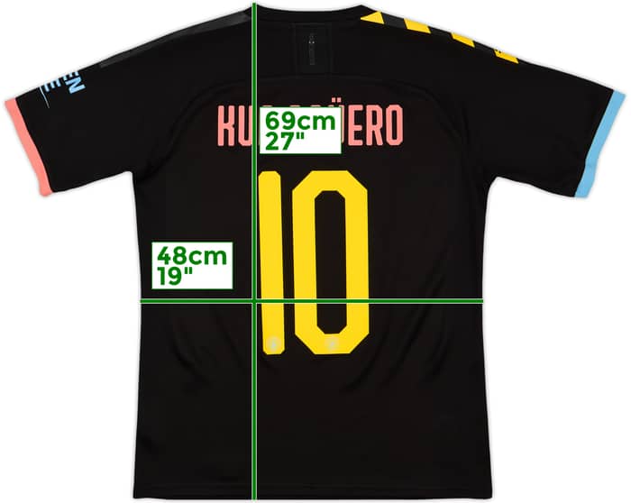 2019-20 Manchester City Away Shirt Kun Aguero #10 - 9/10 - (S)