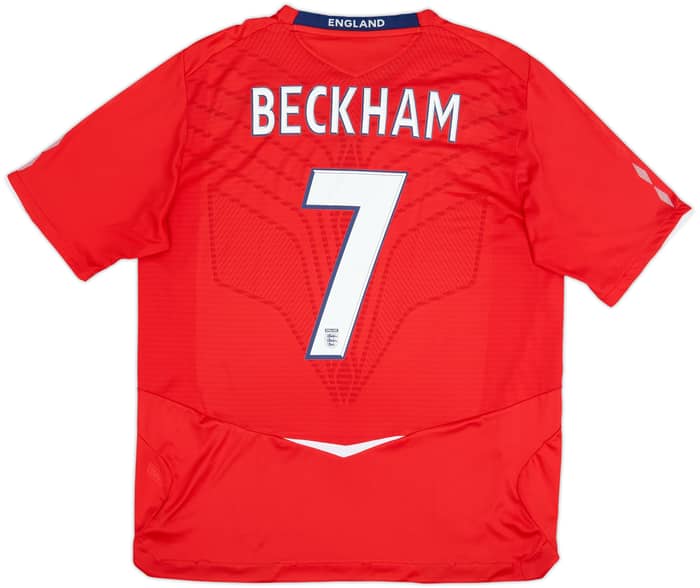 2008-10 England Away Shirt Beckham #7 - 6/10 - (XL)