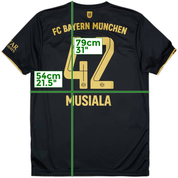 2021-22 Bayern Munich Away Shirt Musiala #42 - 9/10 - (L)
