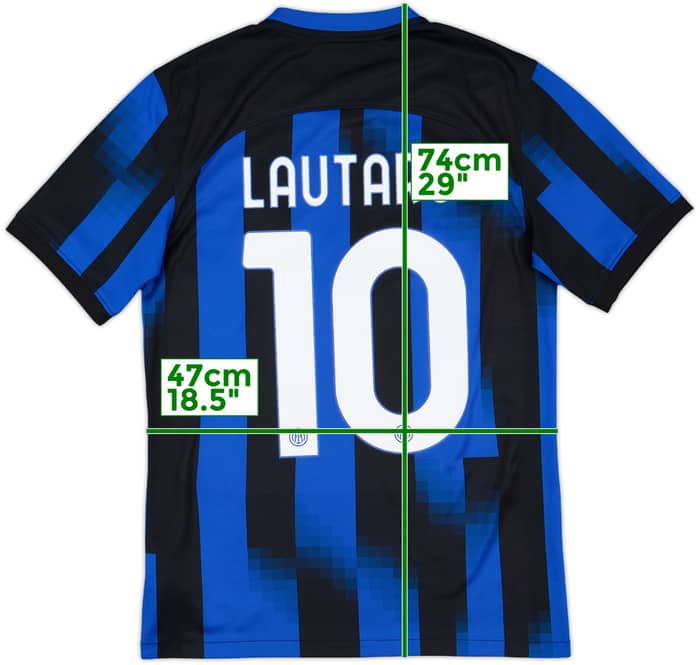 2023-24 Inter Milan Home Shirt Lautaro #10 - 9/10 - (S)