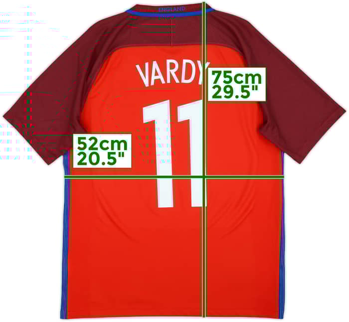 2016-17 England Away Shirt Vardy #11 - 8/10 - (M)