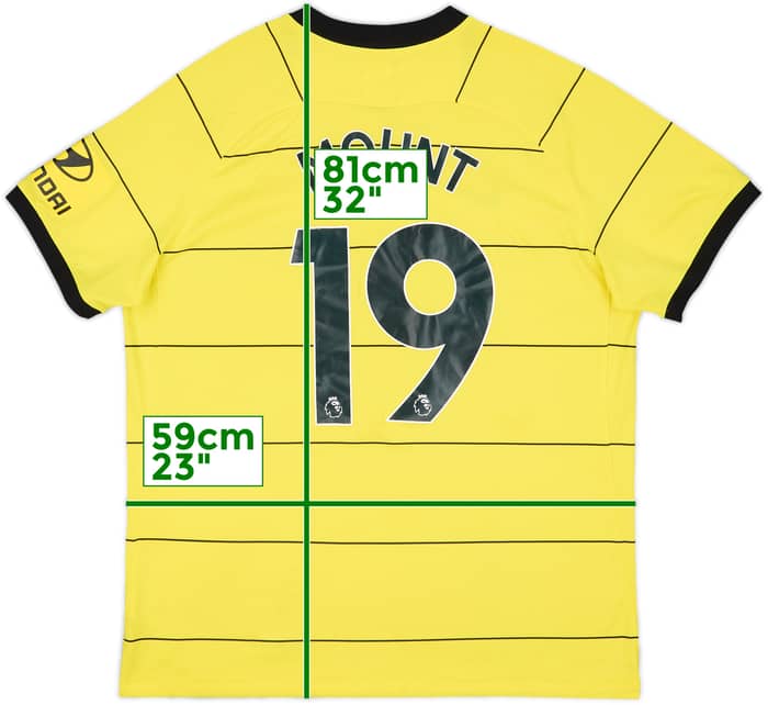 2021-22 Chelsea Away Shirt Mount #19 - 7/10 - (XL)