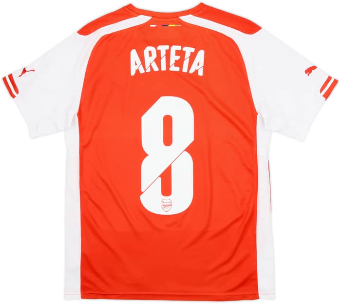 2014-15 Arsenal Home Shirt Arteta #8 - 8/10 - (S)