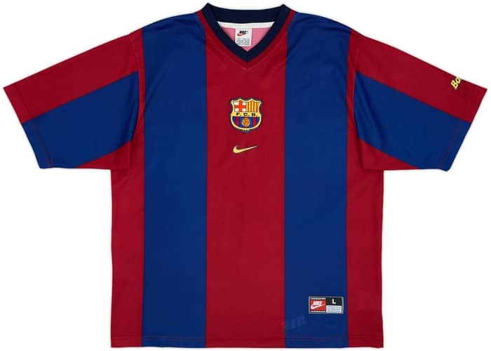 1998-00 Barcelona Basic Home Shirt Rivaldo #11 - 8/10 - (L)