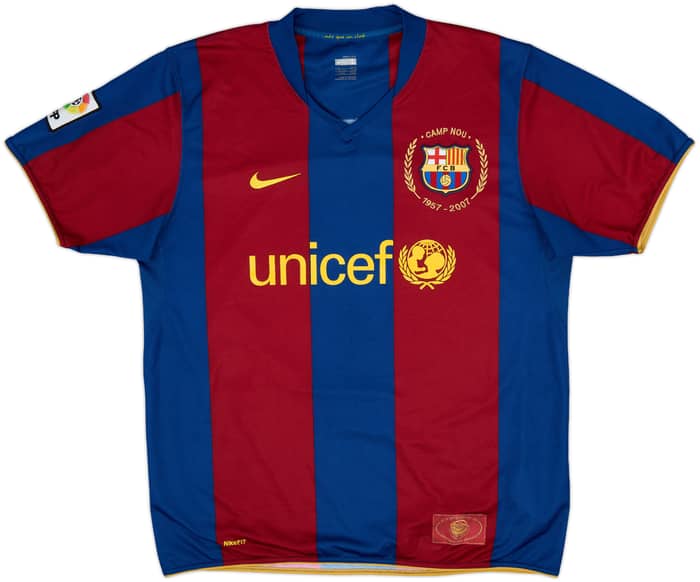 2007-08 Barcelona Home Shirt Ronaldinho #10 - 7/10 - (L)