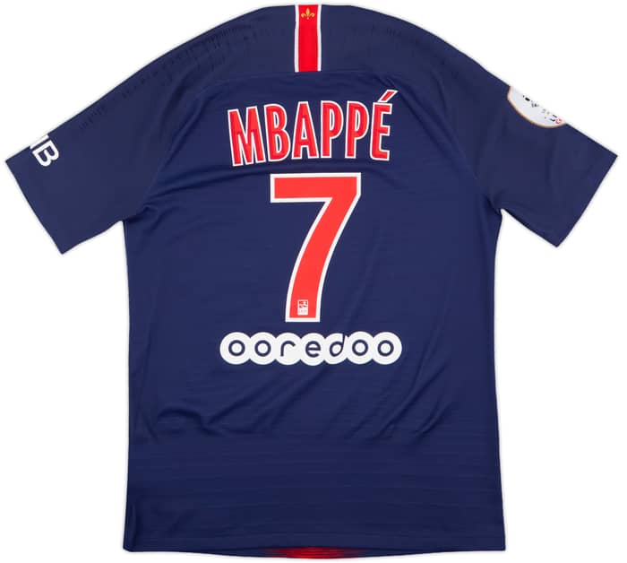 2018-19 Paris Saint-Germain Authentic Home Shirt Mbappe #7 - 9/10 - (M)
